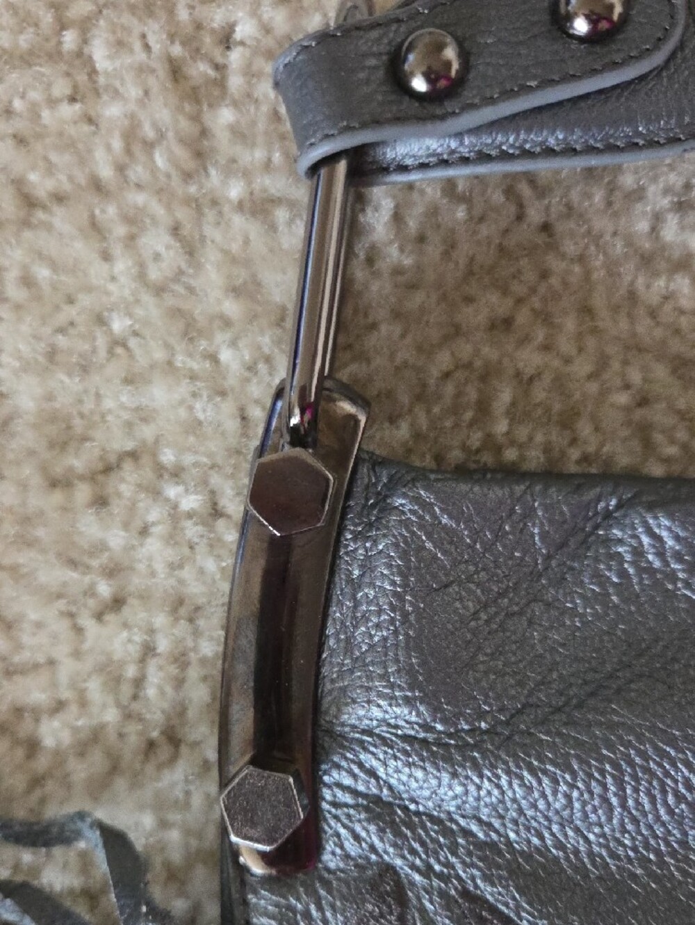 Sharif Gray Bling Fringe Shoulder Bag - Picture 6 of 12
